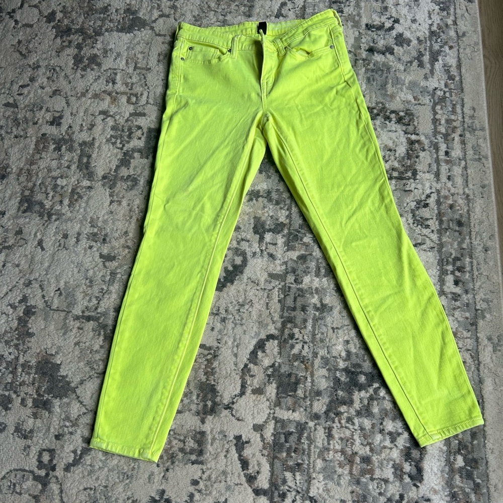 Gap Neon Yellow Skinny Denim Leggings